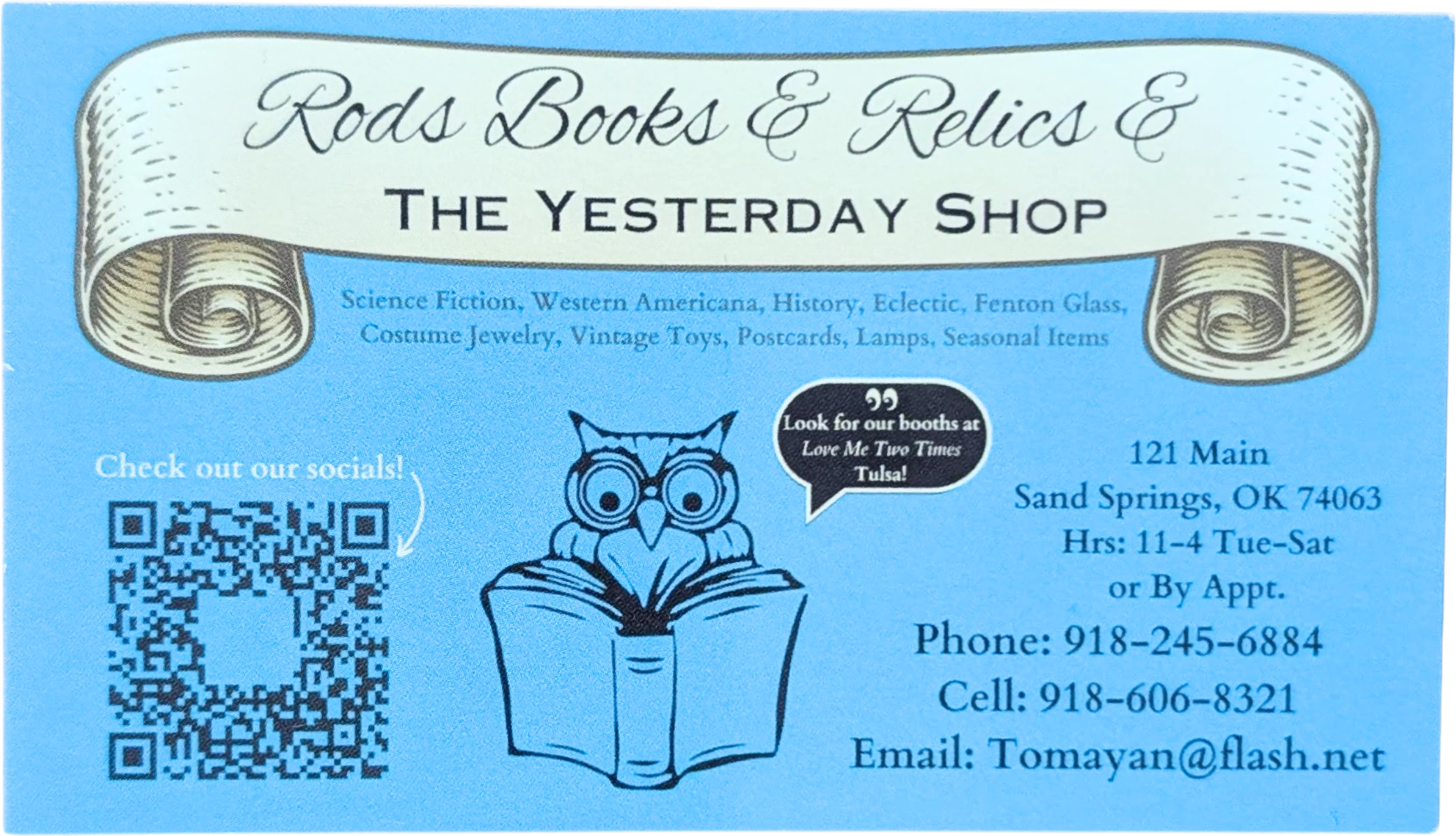 Rod's Books & Relics & The Yesterday Shop