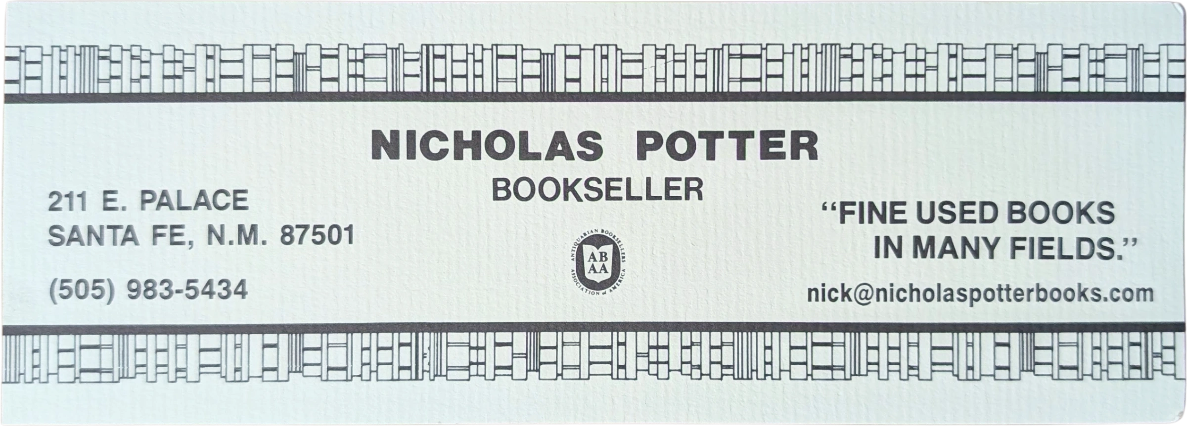 Nicholas Potter - Bookseller