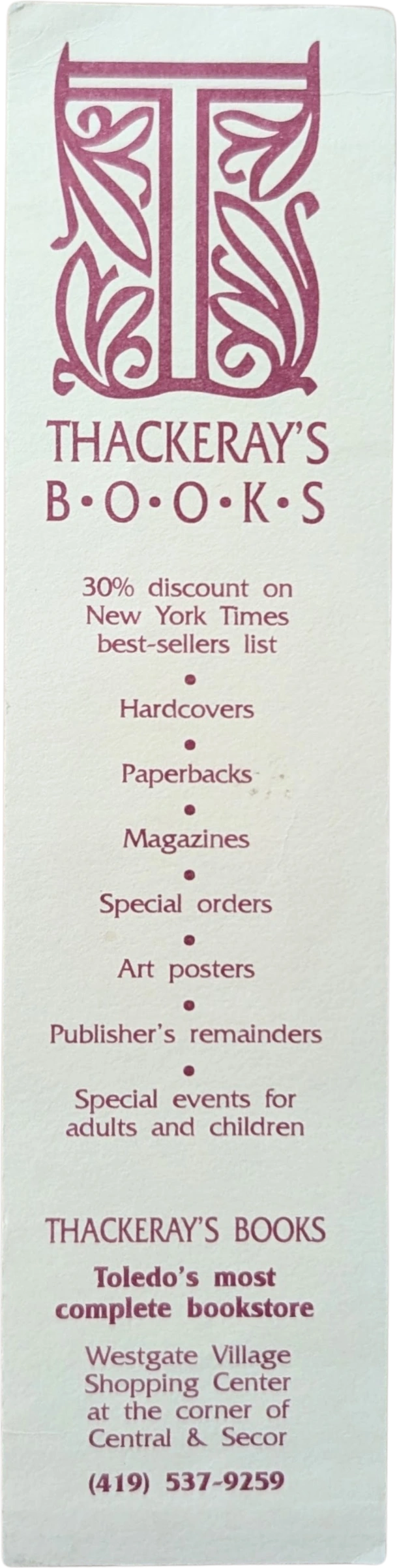 Thackeray's Books