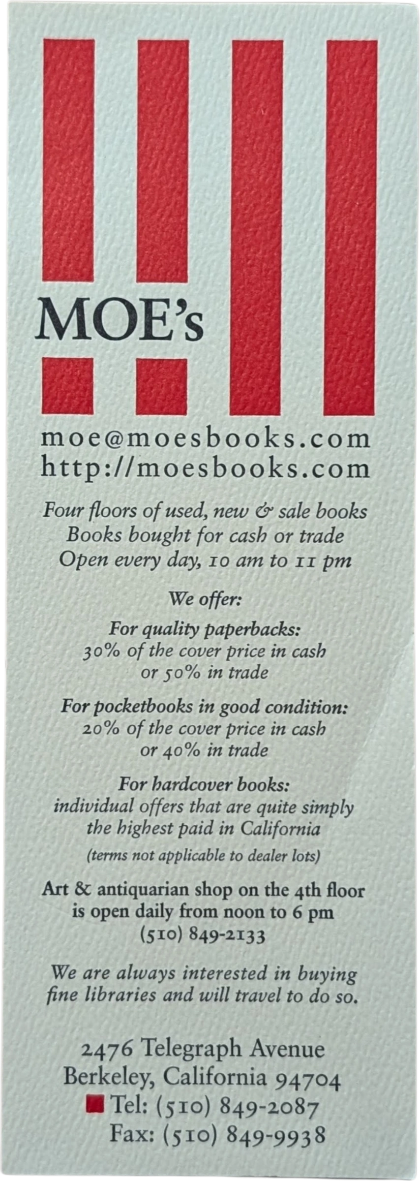 Moe's Books (Website)
