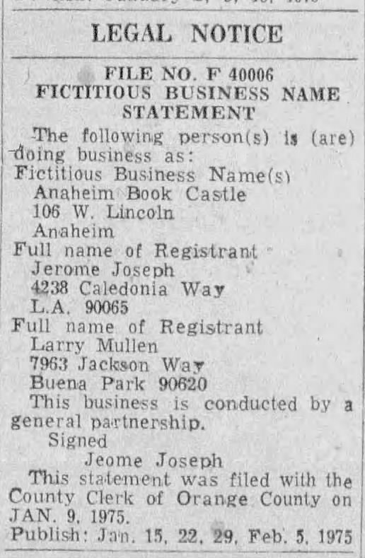 Anaheim Bulletin (Jan 15, 1975)