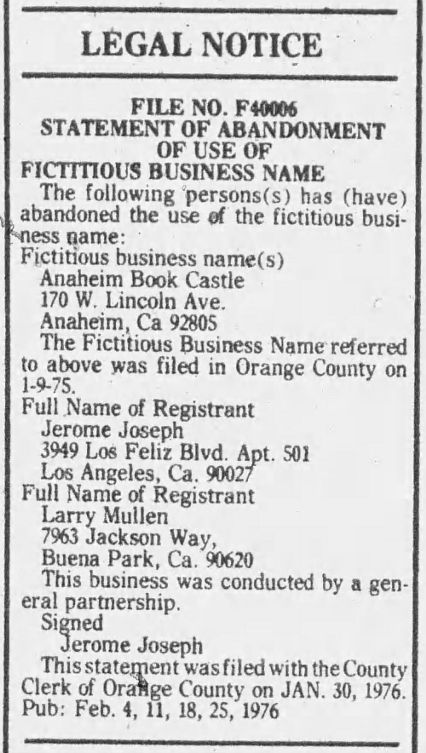 Anaheim Bulletin (Feb 18, 1976)