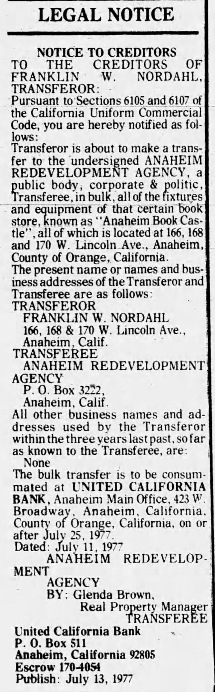 Anaheim Bulletin (Jul 13, 1977)