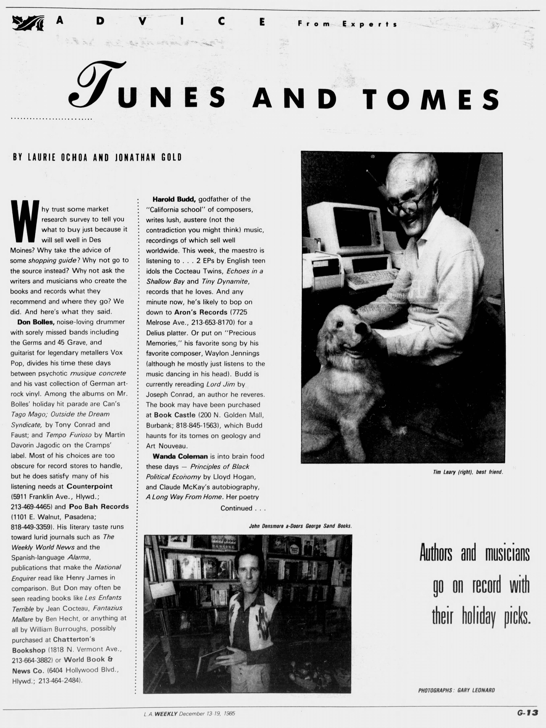 LA Weekly (Dec 19, 1985)