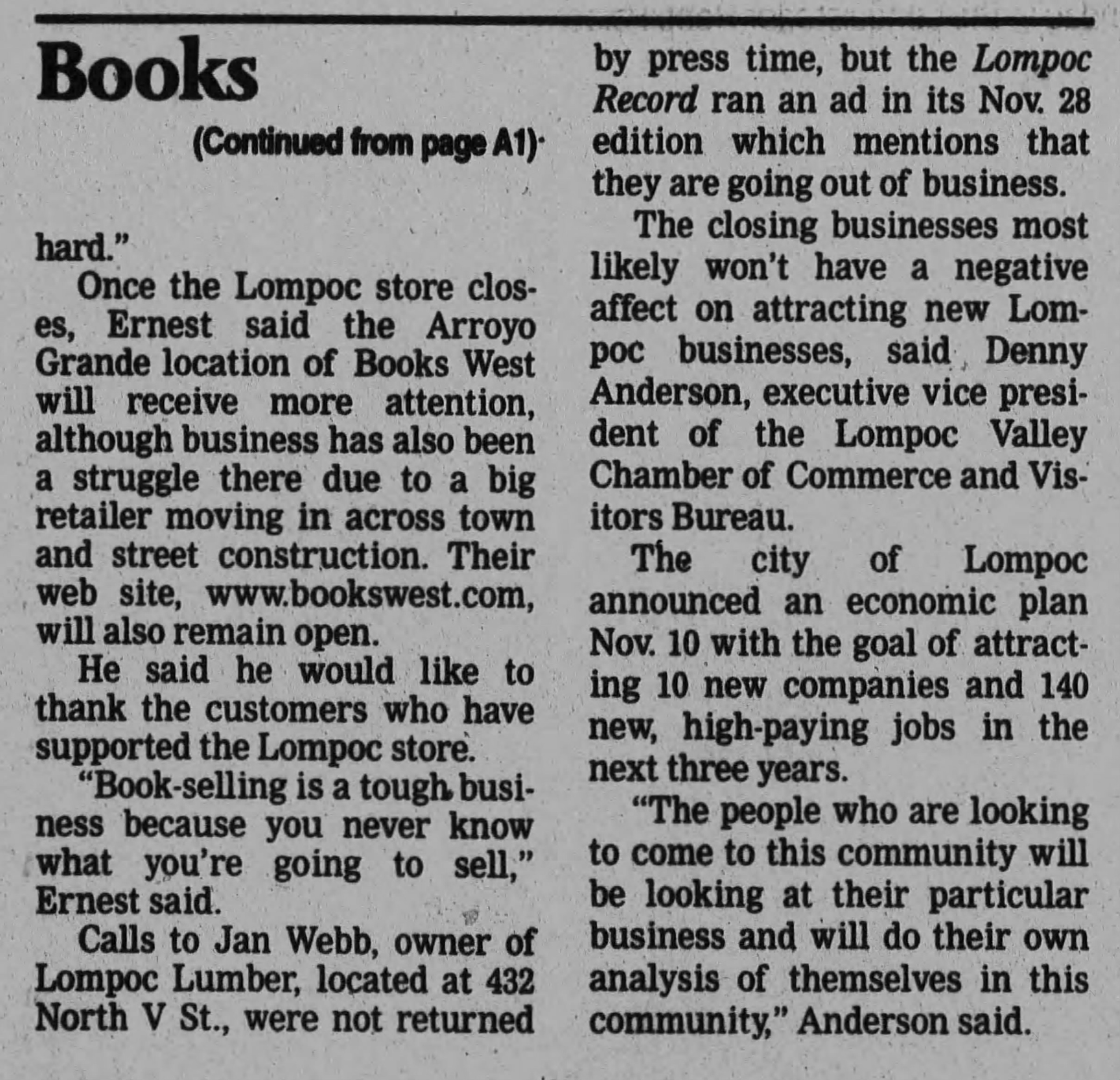 The Lompoc Record (Nov 30, 1999)