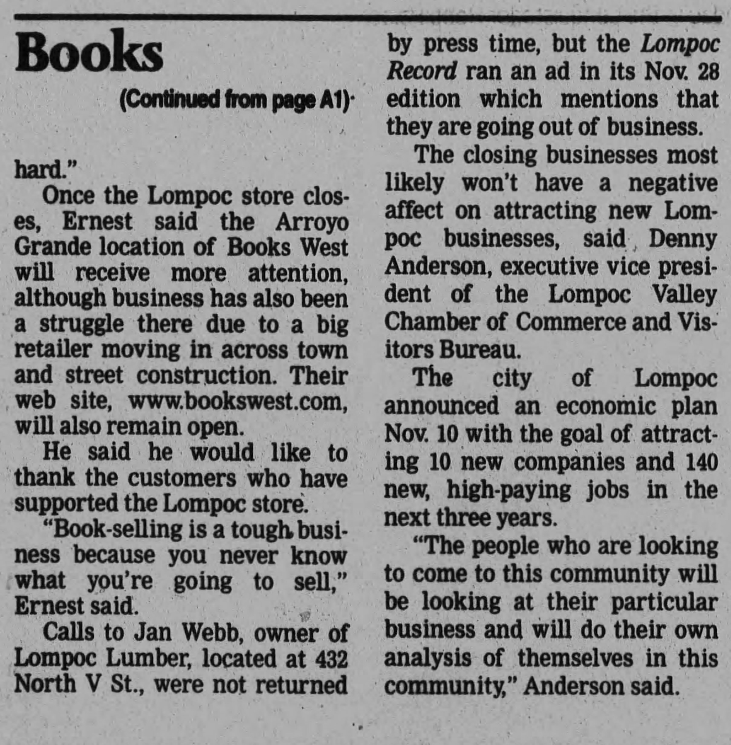 The Lompoc Record (Nov 30, 1999)