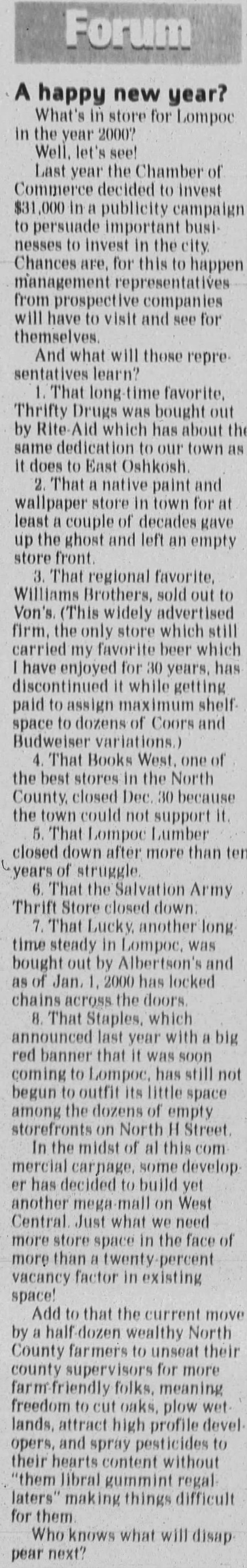 The Lompoc Record (January 7, 2000)
