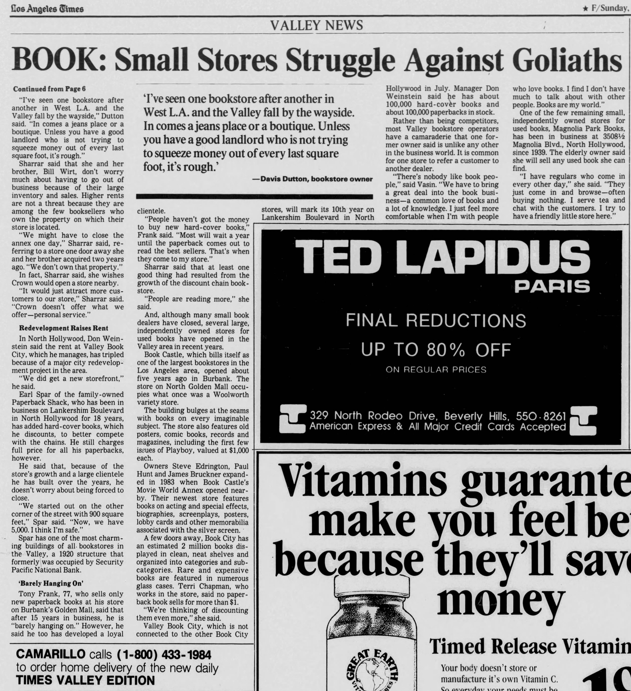 The Los Angeles Times (Jan 20, 1985)