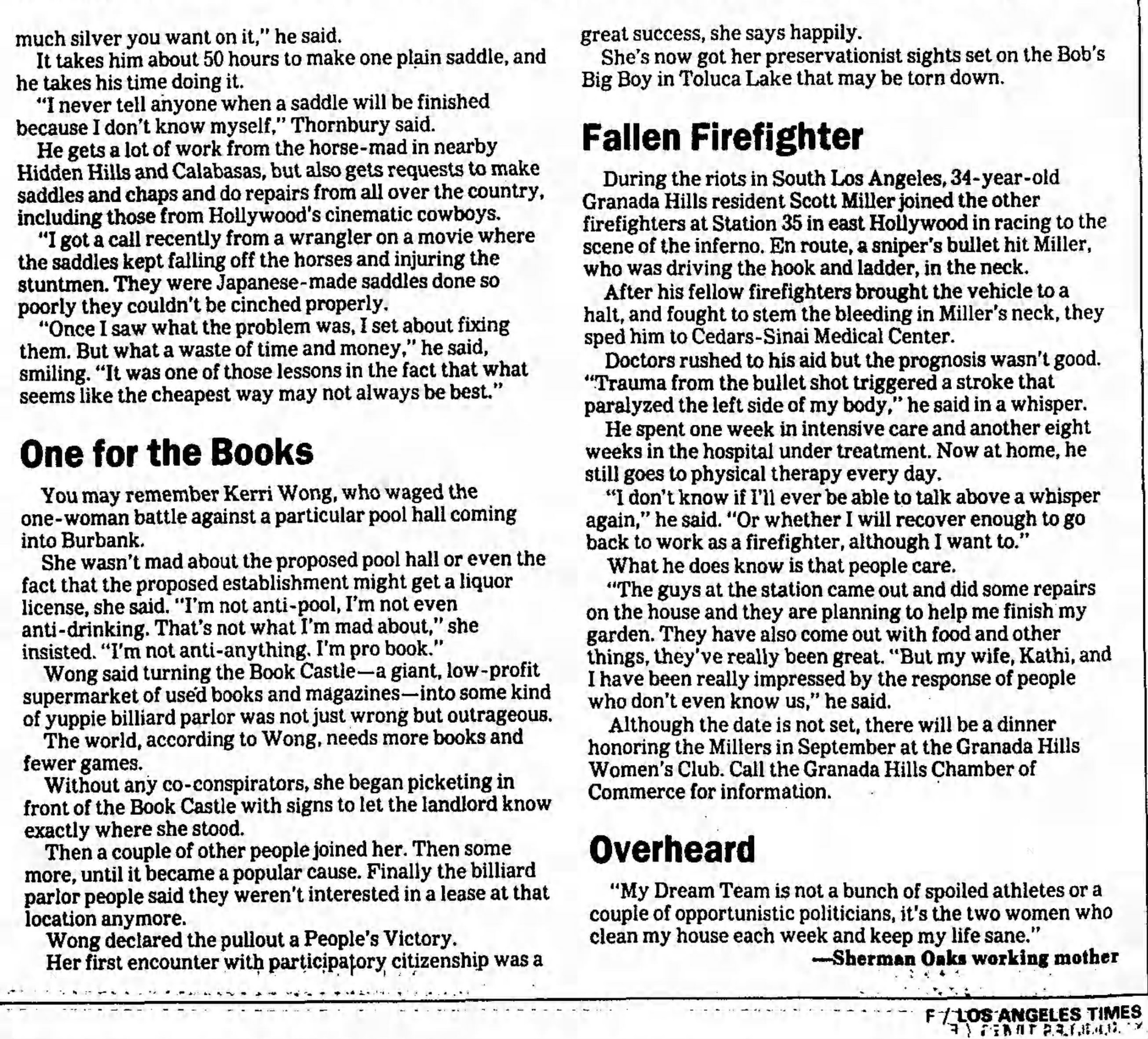 The Los Angeles Times (Aug 21, 1992)
