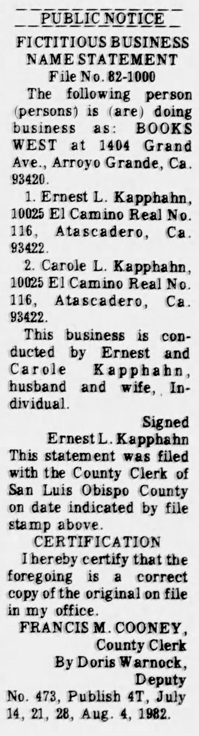 Times Press Recorder (Jul 14, 1982)